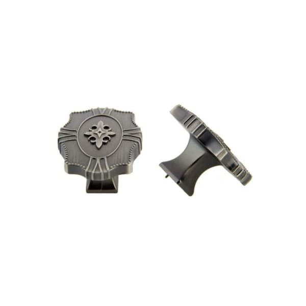 Crown Fleur di Lis Cabinet Knob Satin Pewter Finish CHK82928APH - main